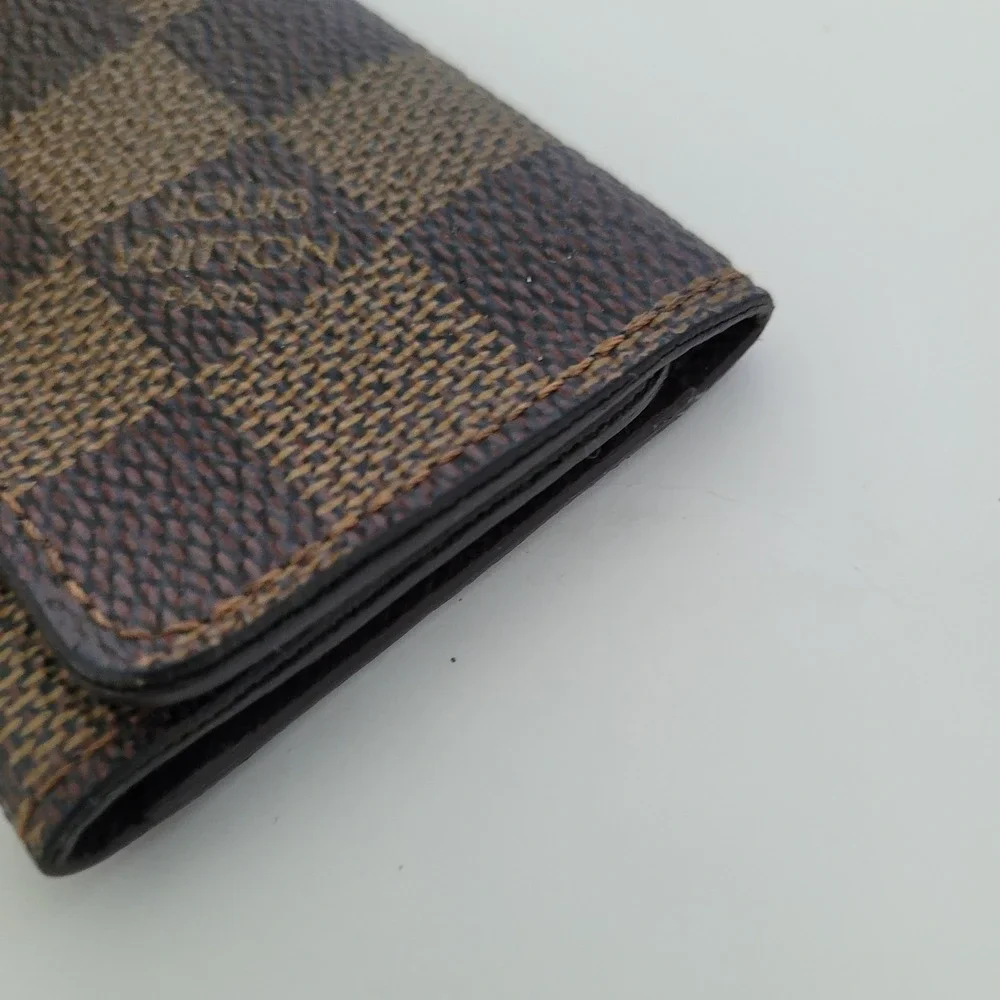 Louis Vuitton Damier Ebene 4 Key Holder Brown Checkered Wallet N62631 France